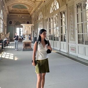 Brandy Melville JGalt White Surplice Top